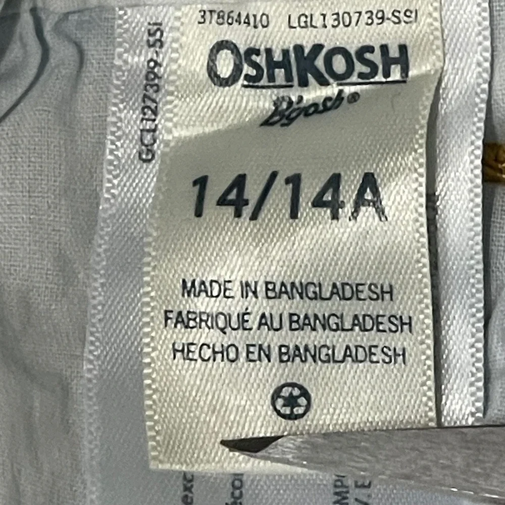 OshKosh Bgosh Girls Blue Denim Overall Jumper Dress Light Wash Size 14 NWT